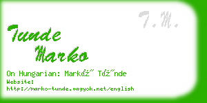 tunde marko business card
